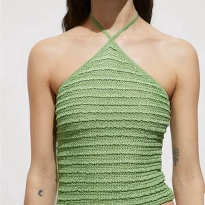 Brand New MANGO Halter Top Green Size XS (Tags Attached)